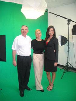 Joseph E. Meyer and Katia Billeci Production Manager of USO Networks.com and Lisa Hayward